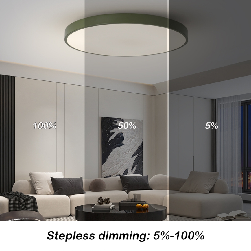 Brilagi - reguliuojamo ryškumo LED šviestuvas POOL SMART LED/100W/230V Ø 80 cm Wi‑Fi Tuya + nuotolinis valdymas, žalias