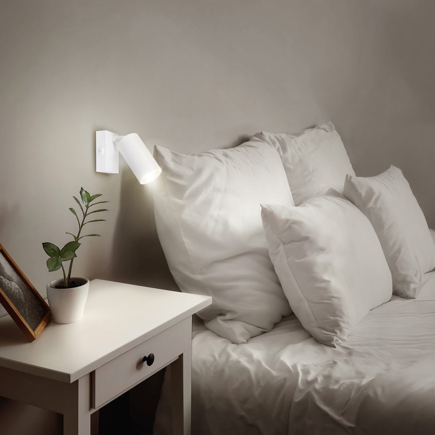 Brilagi - LED reguliuojamo ryškumo sieninis taškinis šviestuvas SELE 1xGU10/6,5W/230V 2700-6500K balta