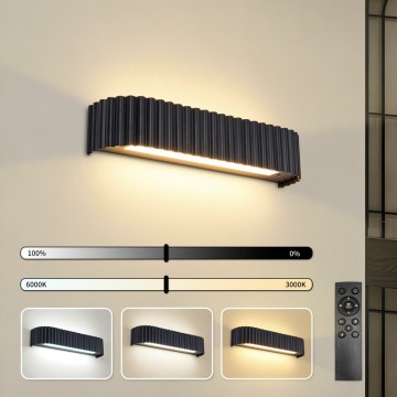 BRILAGI - LED dimeriuojamas sieninis šviestuvas FALCON MODERN LED/14W/230V 3000-6000K 40 cm juodas + su nuotoliniu pulteliu