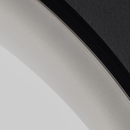 Brilagi - dimeriuojamas vonios šildomas veidrodis su integruotu apšvietimu ALU PRO LED/18W/230V skersmuo 60 cm 3000/4000/6500K IP44 juodas CRI 90