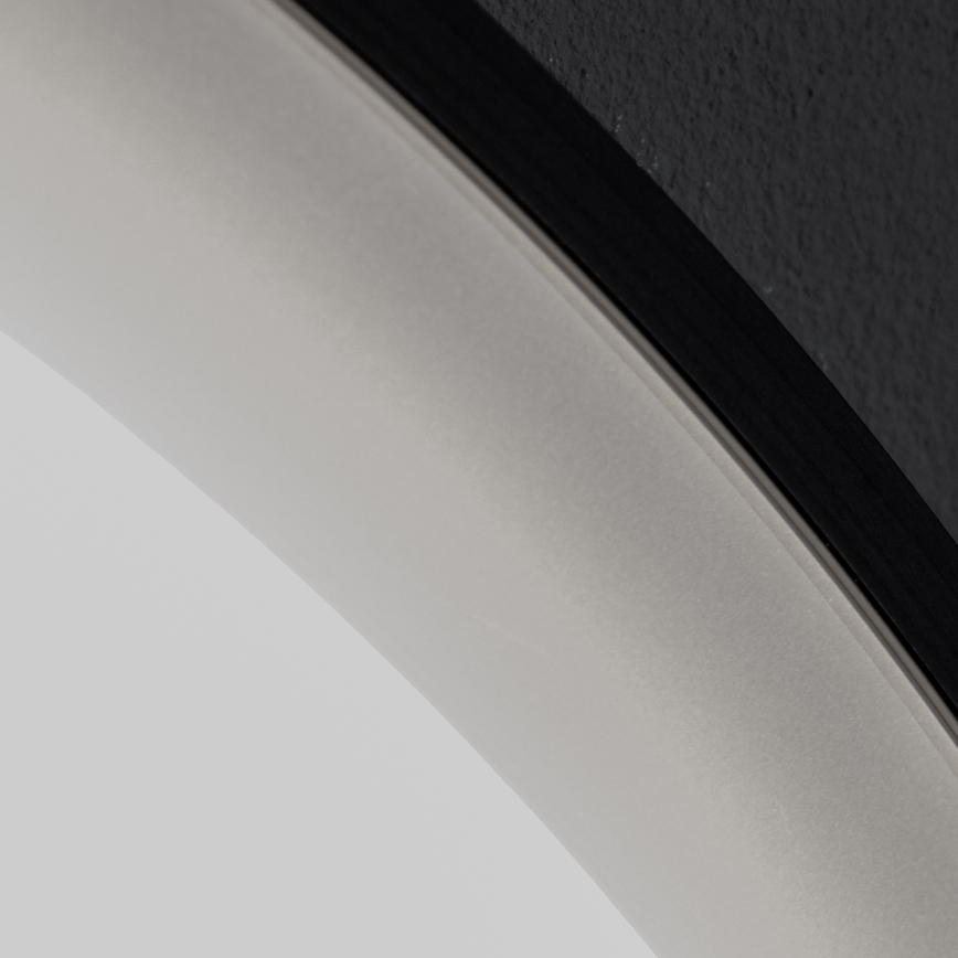 Brilagi - dimeriuojamas vonios šildomas veidrodis su integruotu apšvietimu ALU PRO LED/18W/230V skersmuo 60 cm 3000/4000/6500K IP44 juodas CRI 90