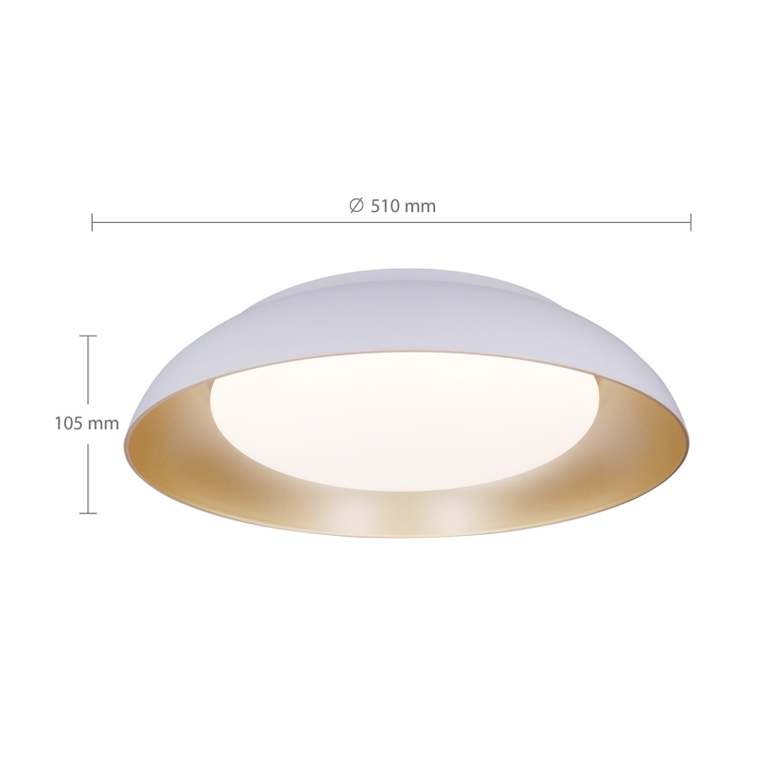 Brilagi - Dimeriuojamas LED lubinis šviestuvas ALVA LED/48W/230V 3000-6500K Ø 51 cm balta + nuotolinis valdymas