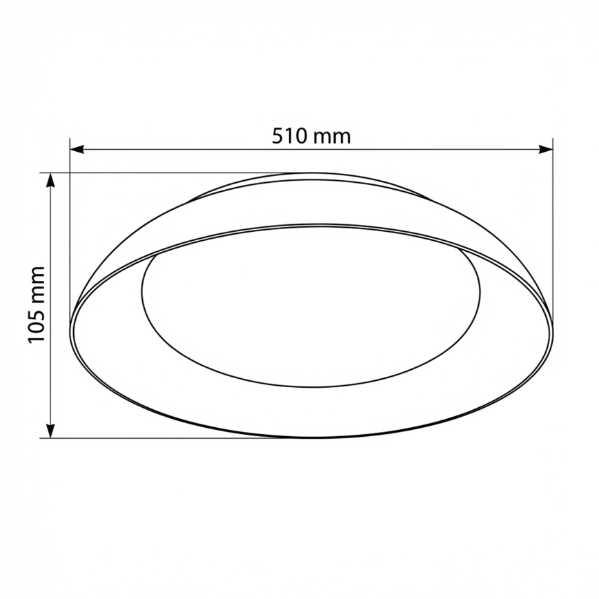 Brilagi - Dimeriuojamas LED lubinis šviestuvas ALVA LED/48W/230V 3000-6500K Ø 51 cm balta + nuotolinis valdymas
