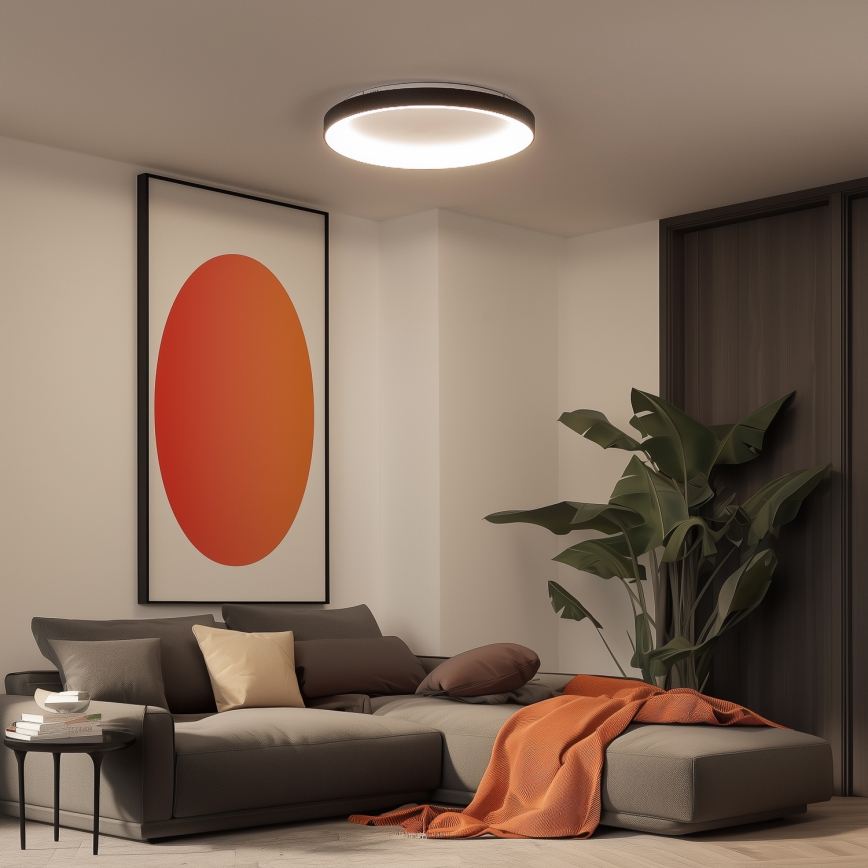 Brilagi - reguliuojamo ryškumo LED lubų šviestuvas FALCON II LED/108W/230V 3000-6500K Ø 80 cm juodas + nuotolinis valdymas