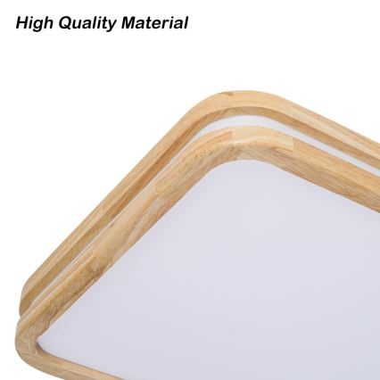 BRILAGI - Dimeriuojamas LED lubų šviestuvas MOLINA SQUARE LED/128W/230V 3000-6000K ąžuolas 90x60 cm + nuotolinio valdymo pultas