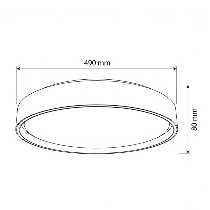 Brilagi - Dimeriuojamas LED lubinis šviestuvas NANCI LED/60W/230V 3000-6500K skersmuo 49 cm baltas + nuotolinis valdymas