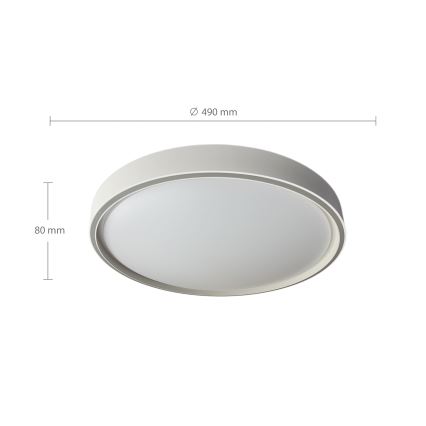 Brilagi - dimeriuojamas LED lubinis šviestuvas NANCI LED/60W/230V 3000–6500K, skersmuo 49 cm, sidabrinis + nuotolinis valdymas
