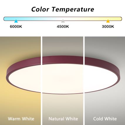 Brilagi - Dimeriuojamas LED šviestuvas POOL SMART LED/100W/230V, skersmuo 80 cm, Wi-Fi Tuya + nuotolinis valdymas, bordo