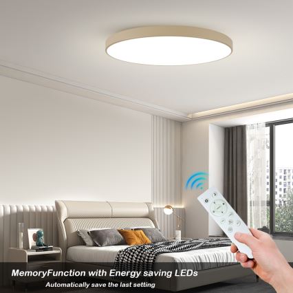 Brilagi - dimeriuojamas LED lubinis šviestuvas POOL SMART LED/180W/230V 3000-6000K 120 cm smėlio spalvos Wi-Fi Tuya + nuotolinio valdymo pultas