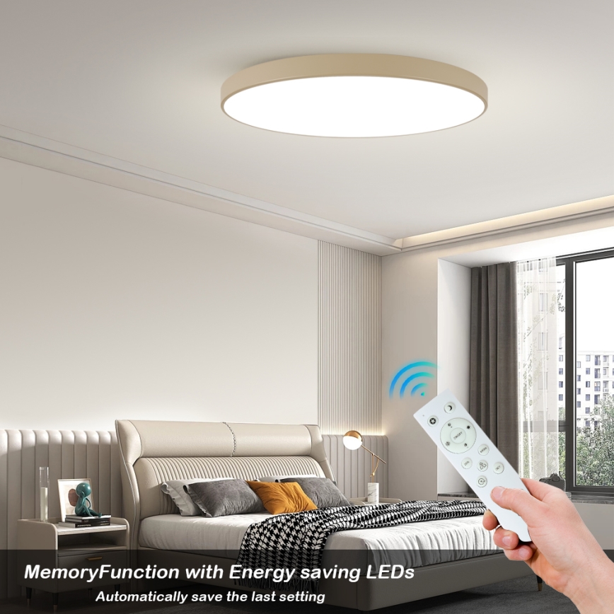 Brilagi - dimeriuojamas LED lubinis šviestuvas POOL SMART LED/180W/230V 3000-6000K 120 cm smėlio spalvos Wi-Fi Tuya + nuotolinio valdymo pultas