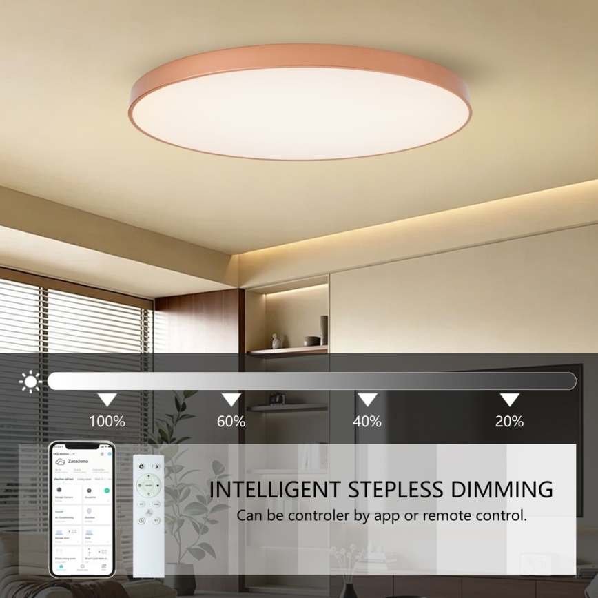 BRILAGI - Dimeriuojamas LED lubų šviestuvas POOL SMART LED/180W/230V 3000-6000K 120 cm bronzinis Wi-Fi Tuya + nuotolinis valdymas