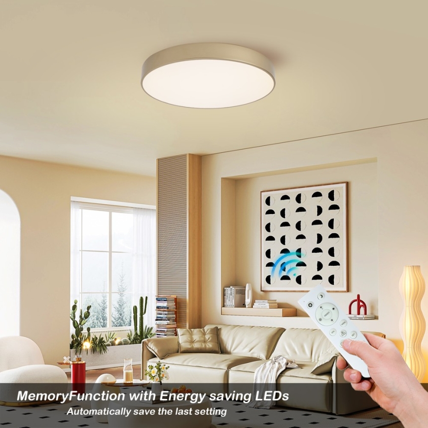 BRILAGI - LED reguliuojamo ryškumo lubinis šviestuvas POOL SMART LED/60W/230V 3000-6000K skersmuo 50 cm Wi-Fi Tuya auksinis + nuotolinis valdymas