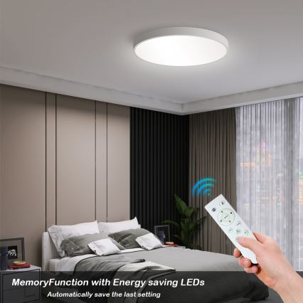 Brilagi - dimeriuojamas LED lubų šviestuvas POOL SMART LED/60W/230V 50 cm 3000-6000K Wi-Fi Tuya + su nuotoliniu valdymu balta