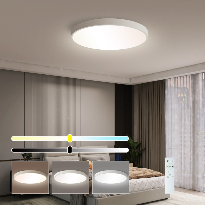 Brilagi - dimeriuojamas LED lubų šviestuvas POOL SMART LED/60W/230V 50 cm 3000-6000K Wi-Fi Tuya + su nuotoliniu valdymu balta