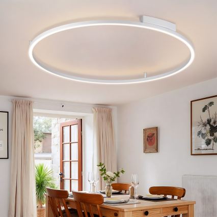 Brilagi - Dimeriuojamas LED lubų šviestuvas PORTOFINO LED/85W/230V 3000–6000K, skersmuo 120 cm, sidabro spalvos + nuotolinis valdymas