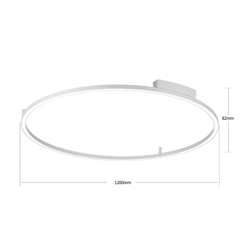 Brilagi - Dimeriuojamas LED lubų šviestuvas PORTOFINO LED/85W/230V 3000–6000K, skersmuo 120 cm, sidabro spalvos + nuotolinis valdymas