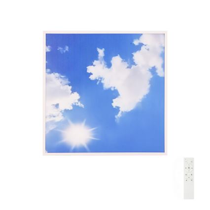 Brilagi - LED pritemdomas lubų šviestuvas SLIMFRAME SKY LED/58W/230V 60x60 cm 3000-6000K sidabrinis/mėlynas + nuotolinis valdymas