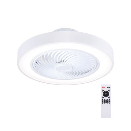 Brilagi - LED dimeriuojamas lubinis šviestuvas su ventiliatoriumi, LED/30W/230V, 3000–6500K, Ø 50 cm, balta + nuotolinis valdymas