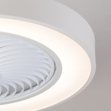 Brilagi - LED dimeriuojamas lubinis šviestuvas su ventiliatoriumi, LED/30W/230V, 3000–6500K, Ø 50 cm, balta + nuotolinis valdymas