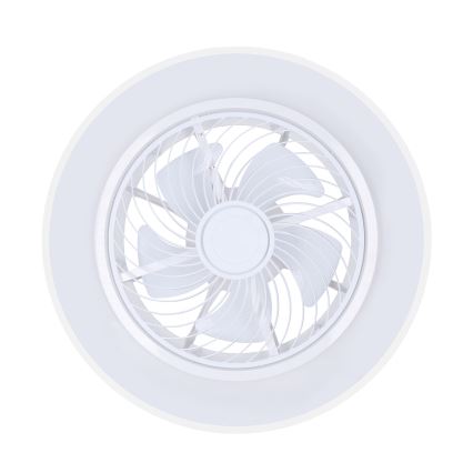 Brilagi - LED dimeriuojamas lubinis šviestuvas su ventiliatoriumi, LED/30W/230V, 3000–6500K, Ø 50 cm, balta + nuotolinis valdymas