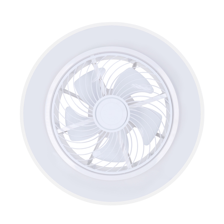 Brilagi - LED dimeriuojamas lubinis šviestuvas su ventiliatoriumi, LED/30W/230V, 3000–6500K, Ø 50 cm, balta + nuotolinis valdymas