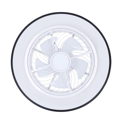 Brilagi - LED lubinis šviestuvas su ventiliatoriumi, reguliuojamo ryškumo LED/30W/230V 3000-6500K skers. 50 cm juodas + nuotolinis valdymas