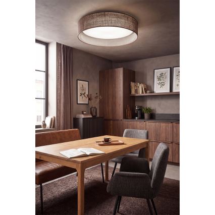 BRILAGI - Dimeriuojamas LED lubų šviestuvas VELVET SMARTIX STARS LED/36W/230V 3000-6000K skersmuo 55 cm ruda Wi-Fi Tuya Beacon + nuotolinis valdymas