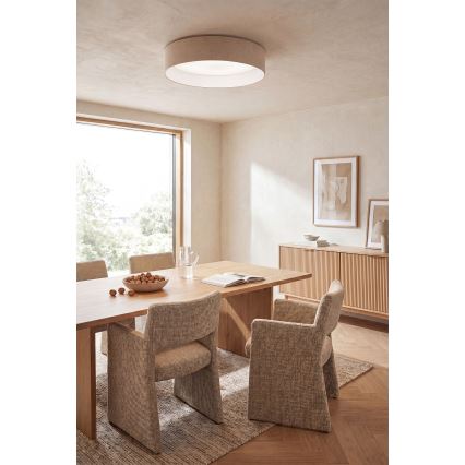 BRILAGI - reguliuojamas LED lubinis šviestuvas VELVET SMARTIX LED/36W/230V 3000-6000K Ø 55 cm kreminės spalvos Wi-Fi Tuya Beacon + nuotolinis pultelis