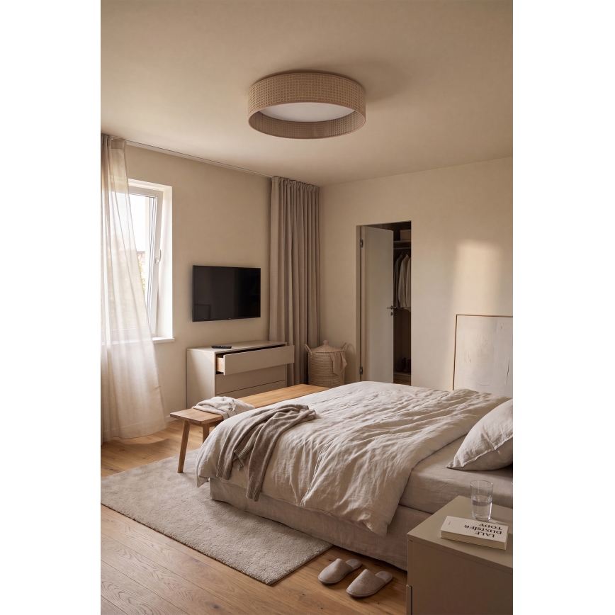 BRILAGI - LED reguliuojamas lubų šviestuvas VELVET SMARTIX LED/36W/230V 3000-6000K skersmuo 55 cm smėlio spalvos Wi-Fi Tuya Beacon + nuotolinis valdymas
