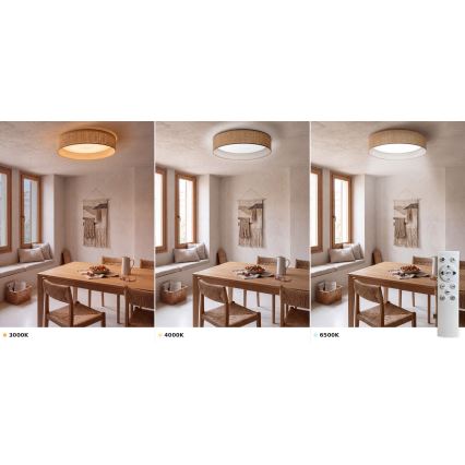 BRILAGI - LED reguliuojamo ryškumo lubinis šviestuvas VELVET SMART VARI LED/24W/230V 3000-6500K skersmuo 45 cm smėlinis + nuotolinis valdymas