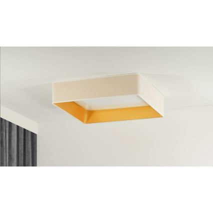 Brilagi - LED dimeriuojamas lubinis šviestuvas VELVET SQUARE SMART LED/36W/230V 60x60 cm 2700-6500K Wi-Fi Tuya + nuotolinis valdymas kreminės spalvos