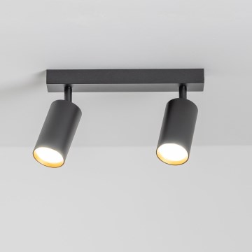 Brilagi - LED dimeriuojamas taškinis šviestuvas SELE 2xGU10/6,5W/230V 2700-6500K juoda/auksinė