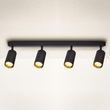 Brilagi - LED dimeriuojamas taškinis šviestuvas SELE 4xGU10/6,5W/230V 2700-6500K juoda/auksinė