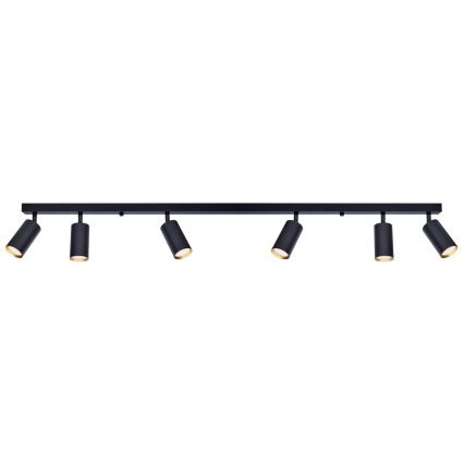 Brilagi - LED RGBW dimeriuojamas taškinis šviestuvas SELE 6xGU10/6,5W/230V 2700-6500K juoda/auksinė