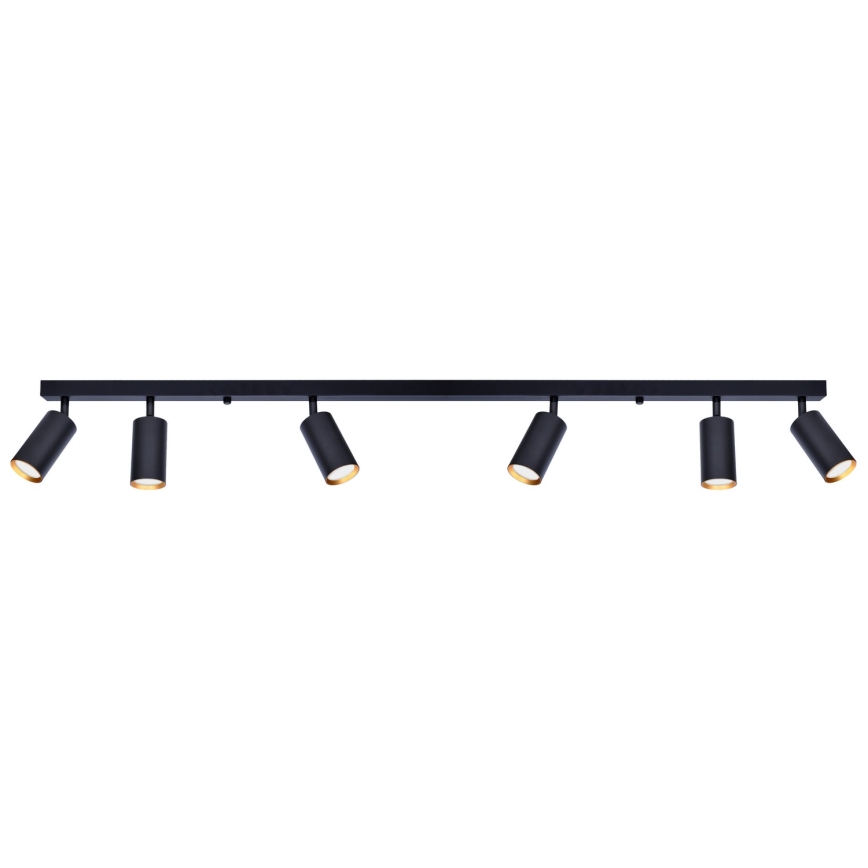 Brilagi - LED RGBW dimeriuojamas taškinis šviestuvas SELE 6xGU10/6,5W/230V 2700-6500K juoda/auksinė