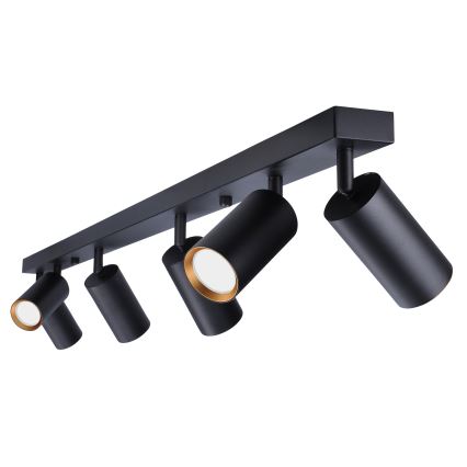 Brilagi - LED RGBW dimeriuojamas taškinis šviestuvas SELE 6xGU10/6,5W/230V 2700-6500K juoda/auksinė