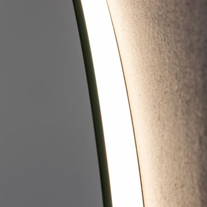 Brilagi - reguliuojamo ryškumo LED vonios veidrodis su foniniu apšvietimu ir šildymu DEMI ECO LED/12W/230V pr. 60 cm 3000/4000/6500K IP44 CRI 90