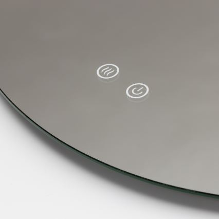 Brilagi - reguliuojamo ryškumo LED vonios veidrodis su foniniu apšvietimu ir šildymu DEMI ECO LED/12W/230V pr. 60 cm 3000/4000/6500K IP44 CRI 90