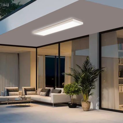 Brilagi - dimeriuojamas LED vonios kambario lubinis šviestuvas FRAME SMART LED/50W/230V 120x30 cm 3000-6000K IP44 baltas + su nuotoliniu pulteliu