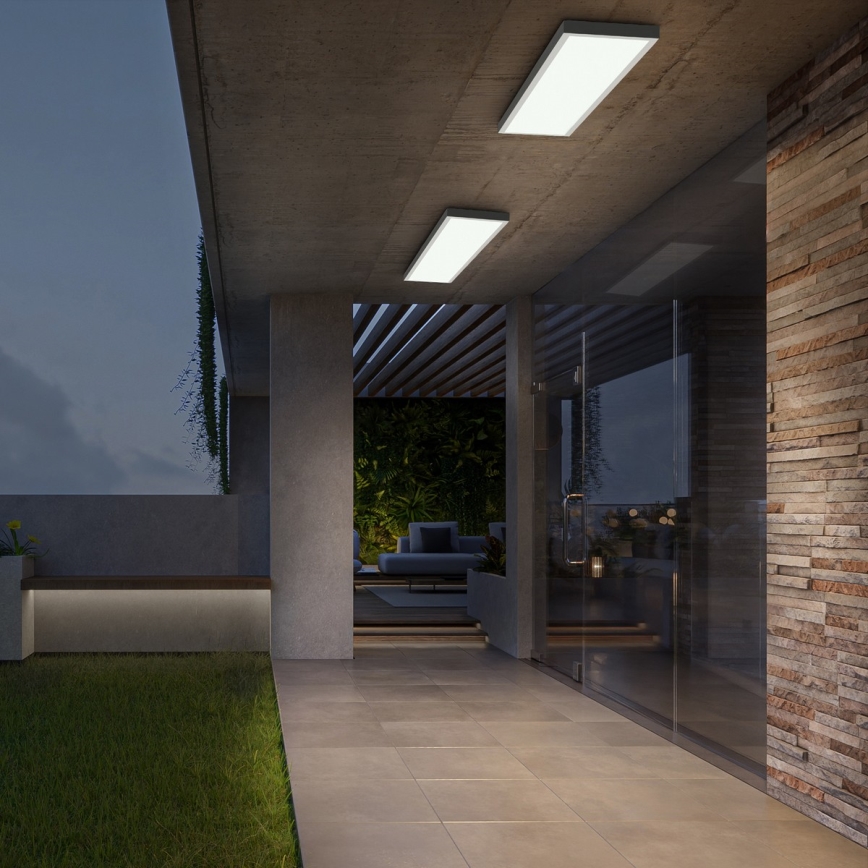 Brilagi - dimeriuojamas LED vonios kambario lubinis šviestuvas FRAME SMART LED/50W/230V 120x30 cm 3000-6000K IP44 baltas + su nuotoliniu pulteliu