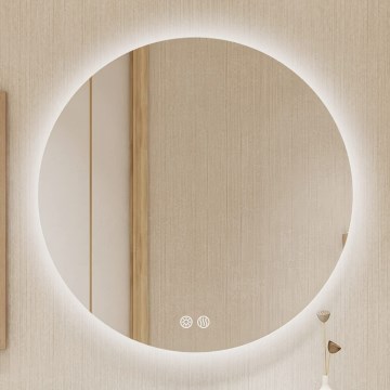 Brilagi - LED dimeriuojamas vonios veidrodis su apšvietimu ir antikondensaciniu šildymu DEMI PRO LED/20W/230V skersmuo 60 cm 3000/4000/6500K IP44