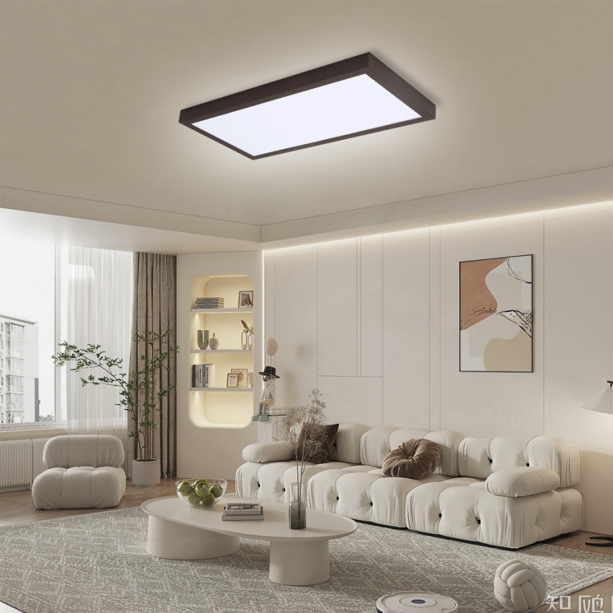 Brilagi - LED Dimmable lubinis šviestuvas FRAME SMART LED/30W/230V 30x60 cm 3000-6000K IP44 juodas + nuotolinio valdymo pultas