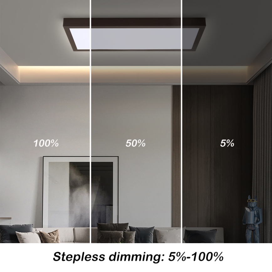 Brilagi - LED Dimmable lubinis šviestuvas FRAME SMART LED/30W/230V 30x60 cm 3000-6000K IP44 juodas + nuotolinio valdymo pultas