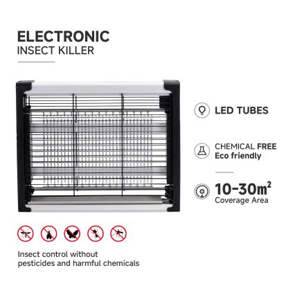 Brilagi - LED elektrinė vabzdžių gaudyklė UV 2xLED/3W/230V 30 m2