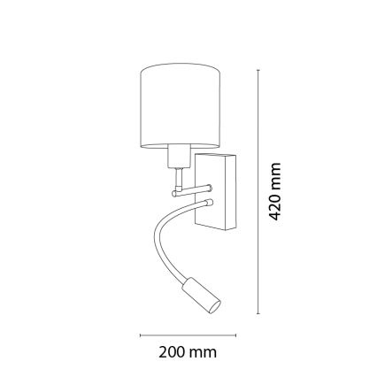 BRILAGI - LED vaikiška lanksti sieninė lempa BOBO WOOD 1xE27/25W/230V + LED/3W ąžuolas/juoda/balta/meškiukai