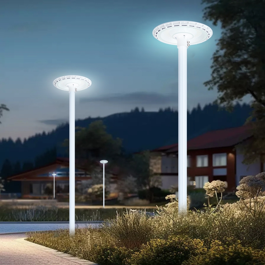 Brilagi - LED gatvės šviestuvas su 3 m ilgio stulpu URBANSPARK LED/120W/230V balta IP65