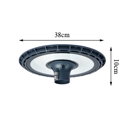Brilagi - LED gatvės šviestuvas su 3 m stulpu URBANSPARK LED/120W/230V antracitas IP65