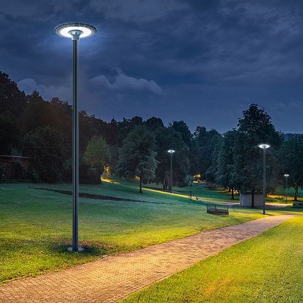 Brilagi - LED gatvės šviestuvas su 4 m stulpu URBANSPARK LED/120W/230V antracitas IP65