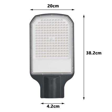 Brilagi - LED gatvės šviestuvas URBANLIGHT LED/100W/230V antracitas IP65