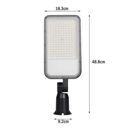 Brilagi - LED gatvės šviestuvas URBANLIGHT LED/100W/230V juoda IP65